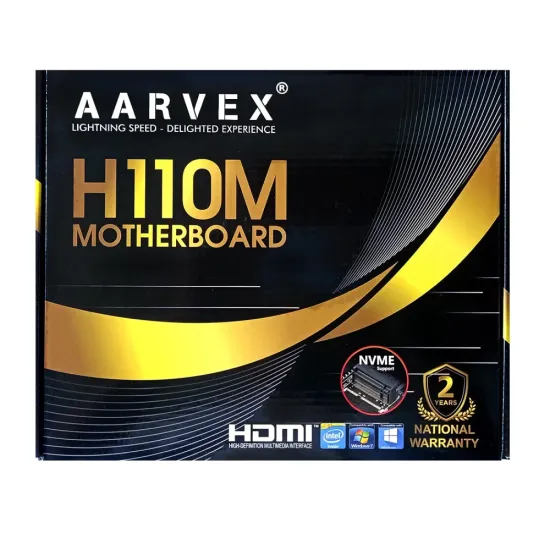 Aarvex Motherboard 110 H110 For Intel 6th 7th 8th 9th Gen DDR4 With NVMe Slot