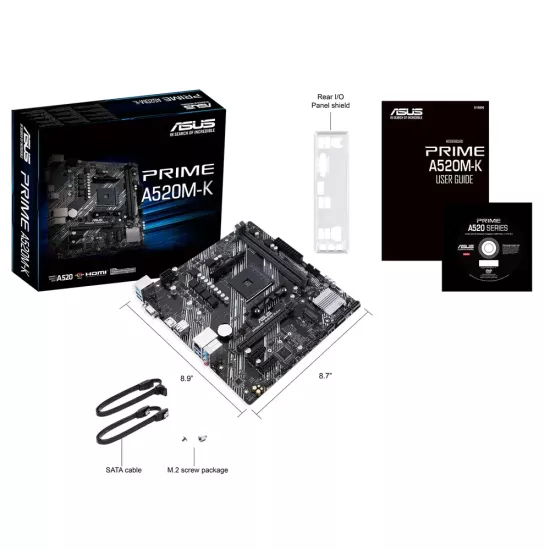 Asus Motherboard PRIME A520M-K DDR4 For AMD
